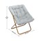 Emma and Oliver Aisling Oversized Folding Saucer Chair and Ottoman for Dorm, Bedroom
